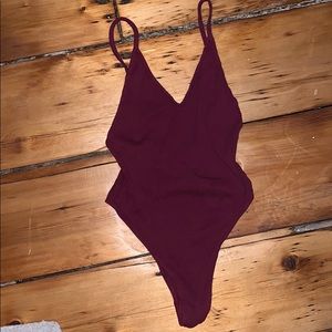 Body suit- maroon